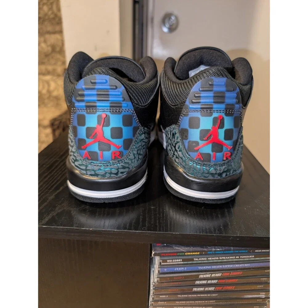 Nike Air Jordan 3 Retro Moto Black/Siren Red-Hyper Jade (FV5437 001) Sz 6.5Y